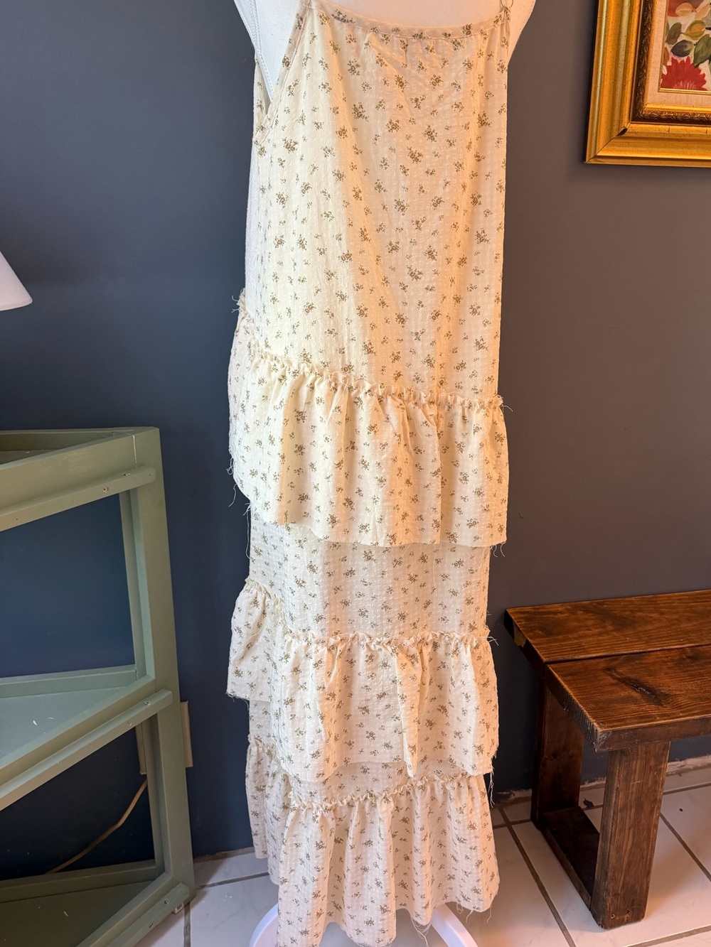 POL Ruffled Cottagecore Patchwork  Dress - Picture 4 of 5